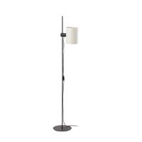 lampara de pie ajustable en metal negro y beige 150cm