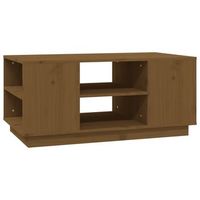 mesa de centromesa auxiliarmesa de cafe madera maciza de pino marron miel 90x49x405 cm