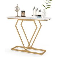 mesa de consola mueble recibidor para sofa estrecha para entrada costway 100 x 30 x 80 cm