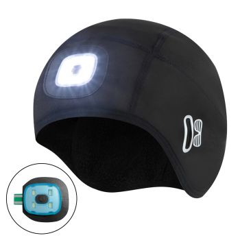 Gorro de ciclismo de lana XANES con luz LED extraíble, 3 modos de brillo, batería de 200 mAh, recargable por USB, linter