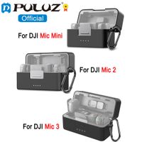 puluz funda protectora de silicona para dji mic 3  mic 2  mic mini funda de carga proteccion completa a prueba de aranazos y golpes