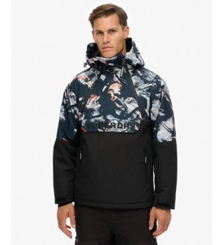 Superdry para hombre. MS110192A Chaqueta Freestyle Overhead Ski negro (XL), Casual, Deportivo, Poliéster, Nieve, Outdoor