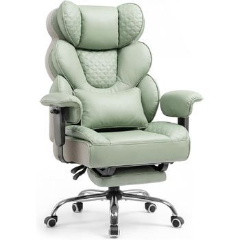 Silla Gaming Y De Oficina, Silla Ergonómica Para Ordenador, Cuero Sintético, Comhoma - Verde