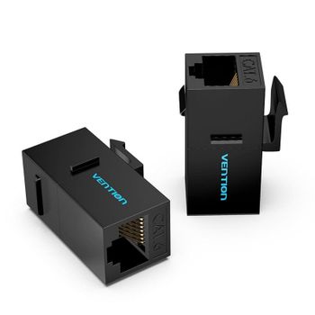 Adaptador RJ45 Vention IPGB0-5 Cat6 UTP Hembra a Hembra, 5 uds, Negro ABS PC