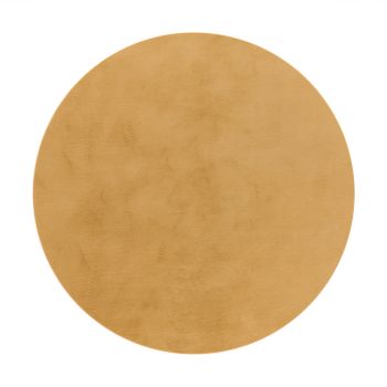 Alfombra suave Solina amarillo 160 cm redondo