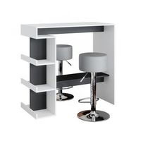 set de mesa de bar dana 108 x 50 cm con 2 taburetes de bar vicco