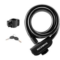 candado portatil antirrobo rockbros con cierre en forma de anillo y 2 llaves candado de seguridad para bicicletas de mo