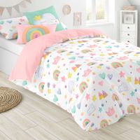 cool kids - funda nordica infantil estampada - 100 algodon - extrasuave - incluye funda nordica  1 funda de almohada - 4 modelos disponibles - cama 90105 cm - fabricado en espana