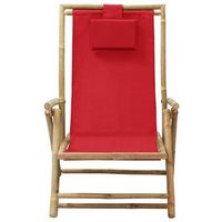 silla de relax  silla de relax  silla de relajacion reclinable de bambu y tela roja