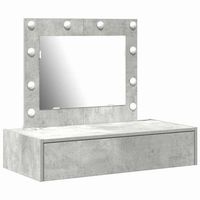 mesa tocador  mesa de maquillaje gris 83 x 40 x 70 cm madera de ingenieria