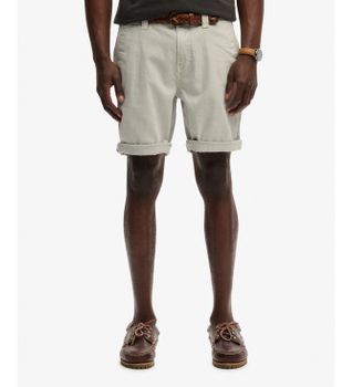 Superdry para hombre. M7110497B Shorts Utility Chino gris (36), Casual, Algodón