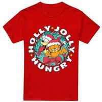 garfield camiseta holly jolly hungry para hombre