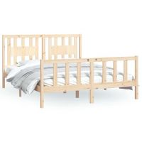 cama matrimonial  cama doble  estructura de cama sin colchon madera maciza de pino 160x200 cm cfw47300