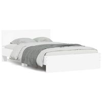 estructura de cama con cabecero blanca 120x200 cm vidaxl