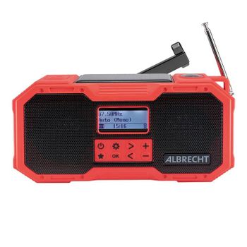 Radio Albrecht DR 112 DAB+ FM 5W USB Tipo C Negro/Rojo