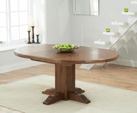 torino dark oak extending pedestal dining table