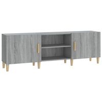 mueble para tv madera contrachapada gris sonoma 150x30x50 cm vidaxl