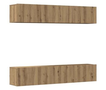 Muebles de tv - mesas de tv de pared 4 uds madera ingeniería roble artesanal