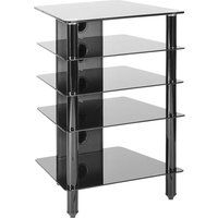 mmt vibe hfblk610 hi-fi stand - black black