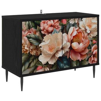 Mueble De Tv Borne 69 X 33 X 50,5 Cm Roble Negro Vidaxl