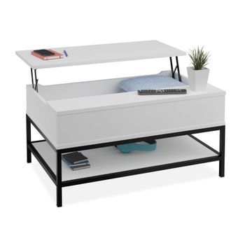 Mesa De Centro Plegable - White/black - 13x103.3x68.3cm
