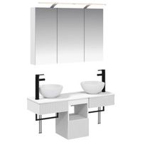 juego de muebles de bano 4 pcs blanco 100 x 145 x 70 cm vidaxl