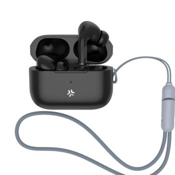 Auricular Celly HARMONYBK Inalámbrico Cancelación Activa de Ruido USB-C Negro