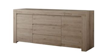 Buffet en melamina roble oscuro