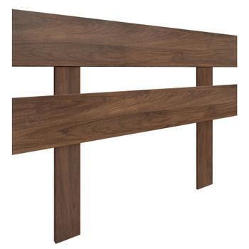 Dhome Cabecero Nogal 100cm Horizontal Estilo Valla Con Patas Madera Reciclada Dm Herrajes Incluidos (100cm Horizontal Valla, Nogal)