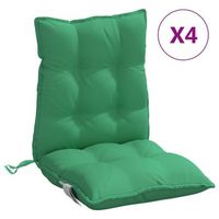 cojines para silla con respaldo bajo 4 unidades tela oxford verde