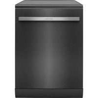 grundig gnf41825z full-size dishwasher - dark steel