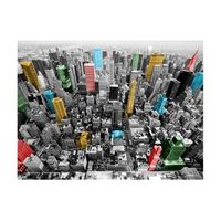 papel pintado 3d - caleidoscopio nuevayorkero 200x154 cm