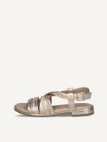 caprice sandal metallic made of leather with block heel size 36