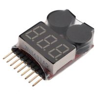 medidor de voltaje de bateria probador monitor de bateria alarma de zumbador para bateria de 1s-8s lipo