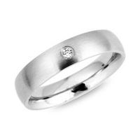 anillo acero inoxidable liso redondo 5mm circonita