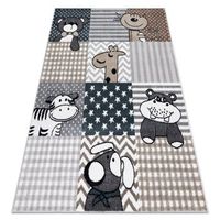 alfombra fun pets para ninos animales gris 120x170 cm