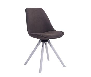 Silla para visitas troyes rund en tela gris oscuro 56x48x84 cm