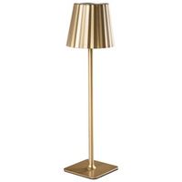 lampara led inalambrica de metal para interior y exterior recargable por puerto usb c dorado abaro
