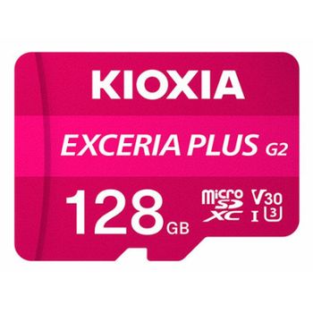 Tarjeta MicroSD Kioxia LMPL2M128GG2 128GB UHS-I V30 A1 100MB/s Rosa + Adaptador SD