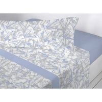 juego de sabanas invierno coralina rotik cama 135cm azul donegal