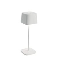 lampara de mesa led recargable blanca zafferano regulable 22-3k