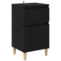 mesita de noche  armario de noche  mesa de noche con cajon roble negro 40 x 35 x 70 cm