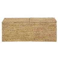 baul con tapa de jacinto de agua beige