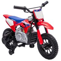 aiyaplay moto electrica infantil con licencia honda 12 v velocidad 3-6 kmh vehiculo electrico infantil 3 anos rojo y azul