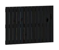 vidaxl cabecero de cama pared madera maciza pino negro 825x3x60 cm