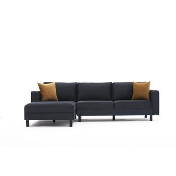 Sofá Rinconera Kale Velvet Izquierdo Antracita