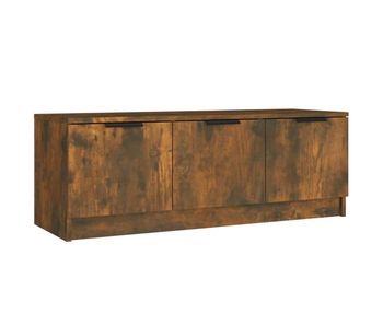 Mueble tv - mesa de tv madera contrachapada roble ahumado 102x35x36,5 cm