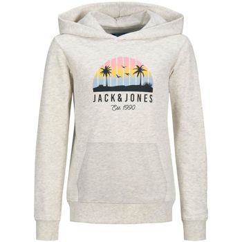 Jack & Jones Jersey 12269868 JJPALM SWEAT HOOD JNR WHITE MELANGE para niño