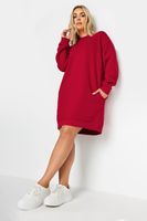 yours vestido sudadera rojo con bolsillos mujer curvy y tallas grandes yours
