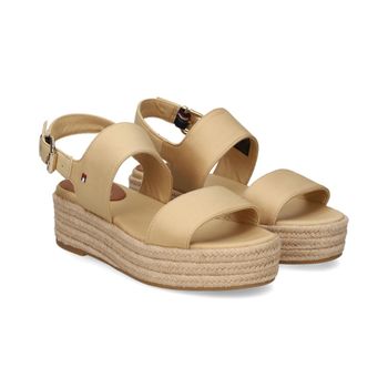 Tommy Hilfiger Sandalias Con Plataforma Mujer - Beige Talla 40